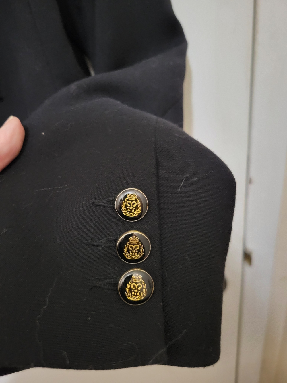 CAbi Women's Double-Breasted Lined Black Blazer Jacket - Size 8 - Picture 6 of 11